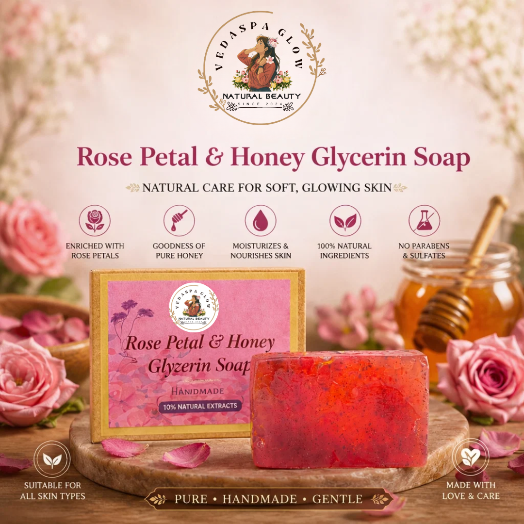 Rose & Jasmine  Glycerine Bath Soap – (100 gm Soap)