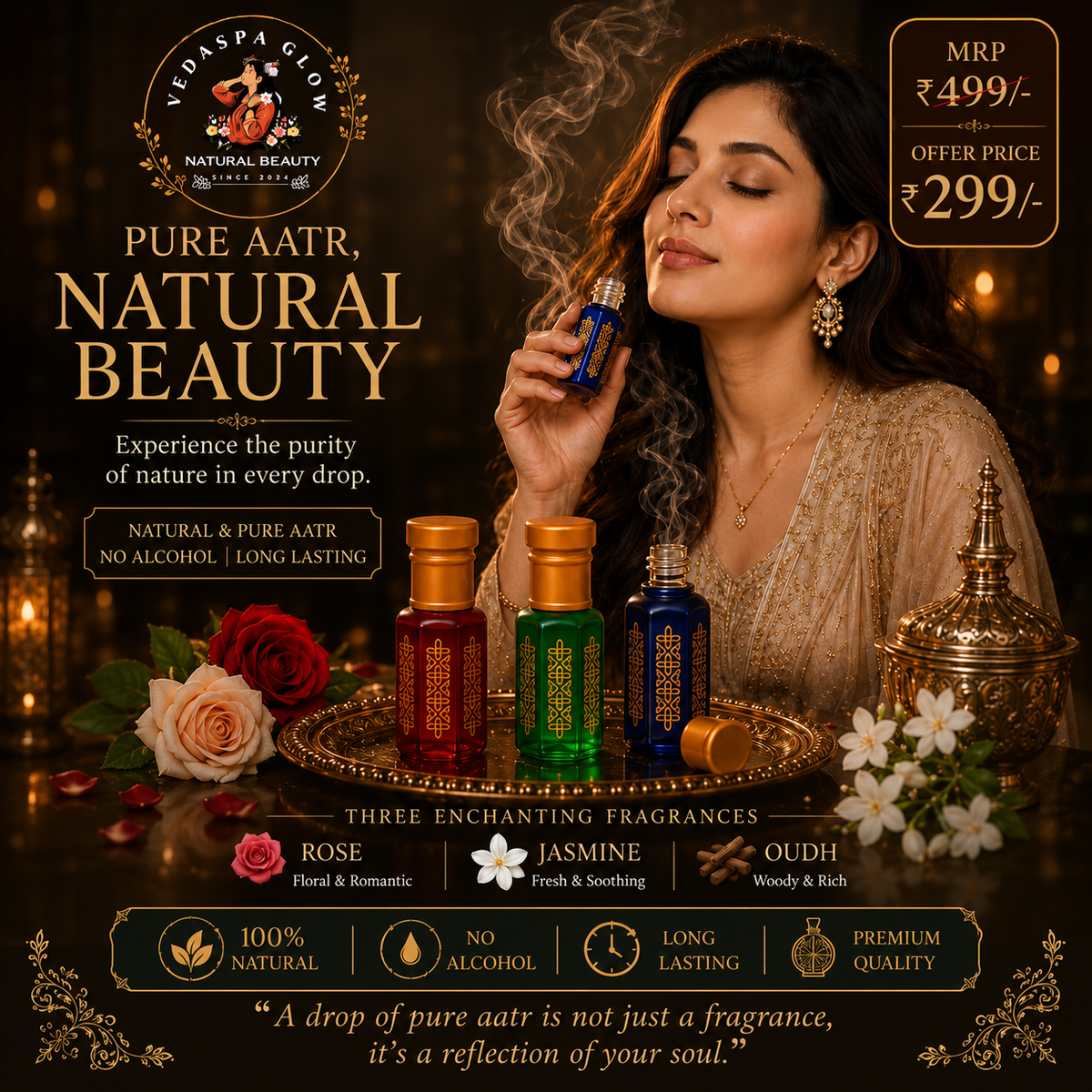 Floral Attar Collection – Pack of 3