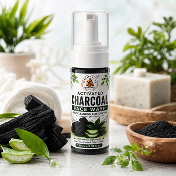 VedaSpaGlow Activated Charcoal Face Wash – Deep Cleansing & Oil Control | 150 ml