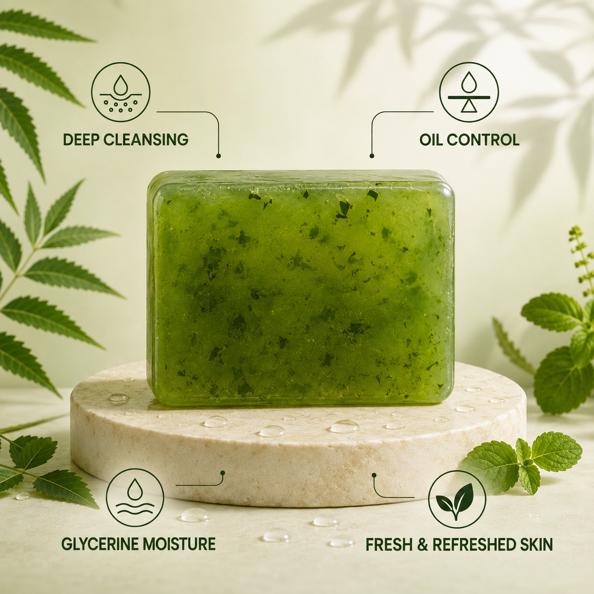 Neem & Tulsi  Glycerine Soap (100 gm Soap)