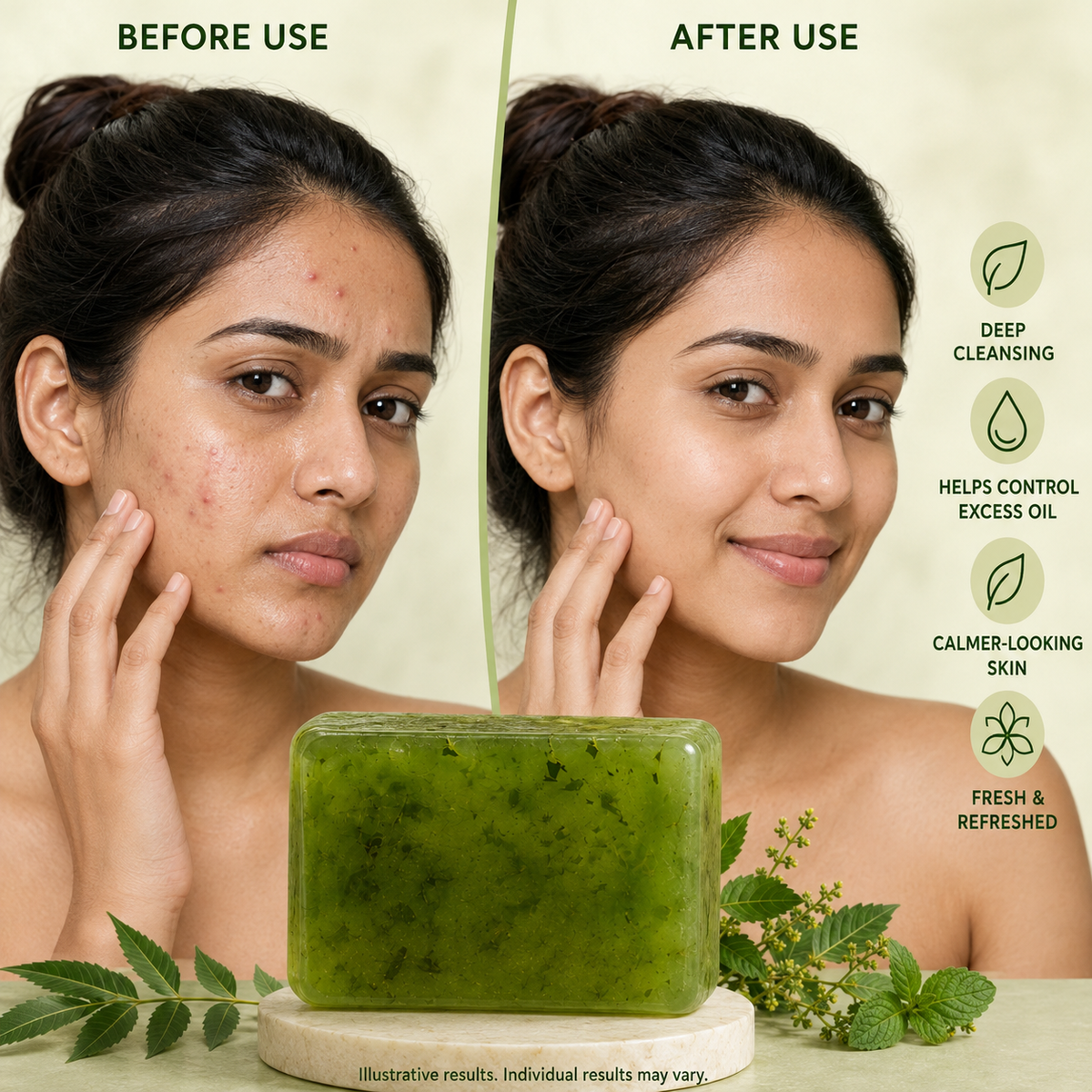 Neem & Tulsi  Glycerine Soap (100 gm Soap)