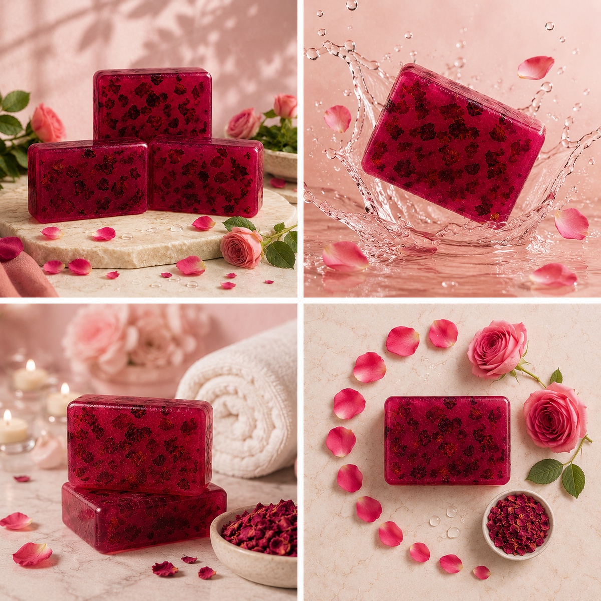 Rose & Jasmine  Glycerine Bath Soap – (100 gm Soap)