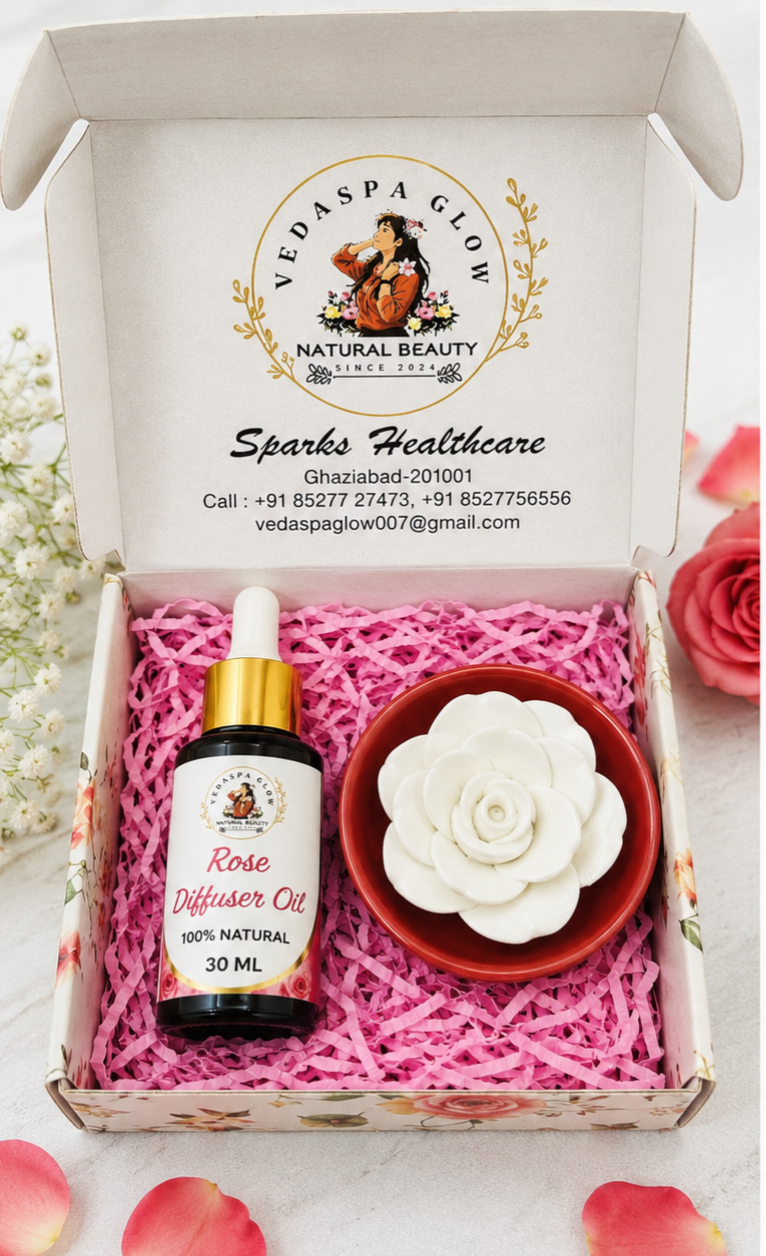 Rose Diffuser Oil with Clay Flower