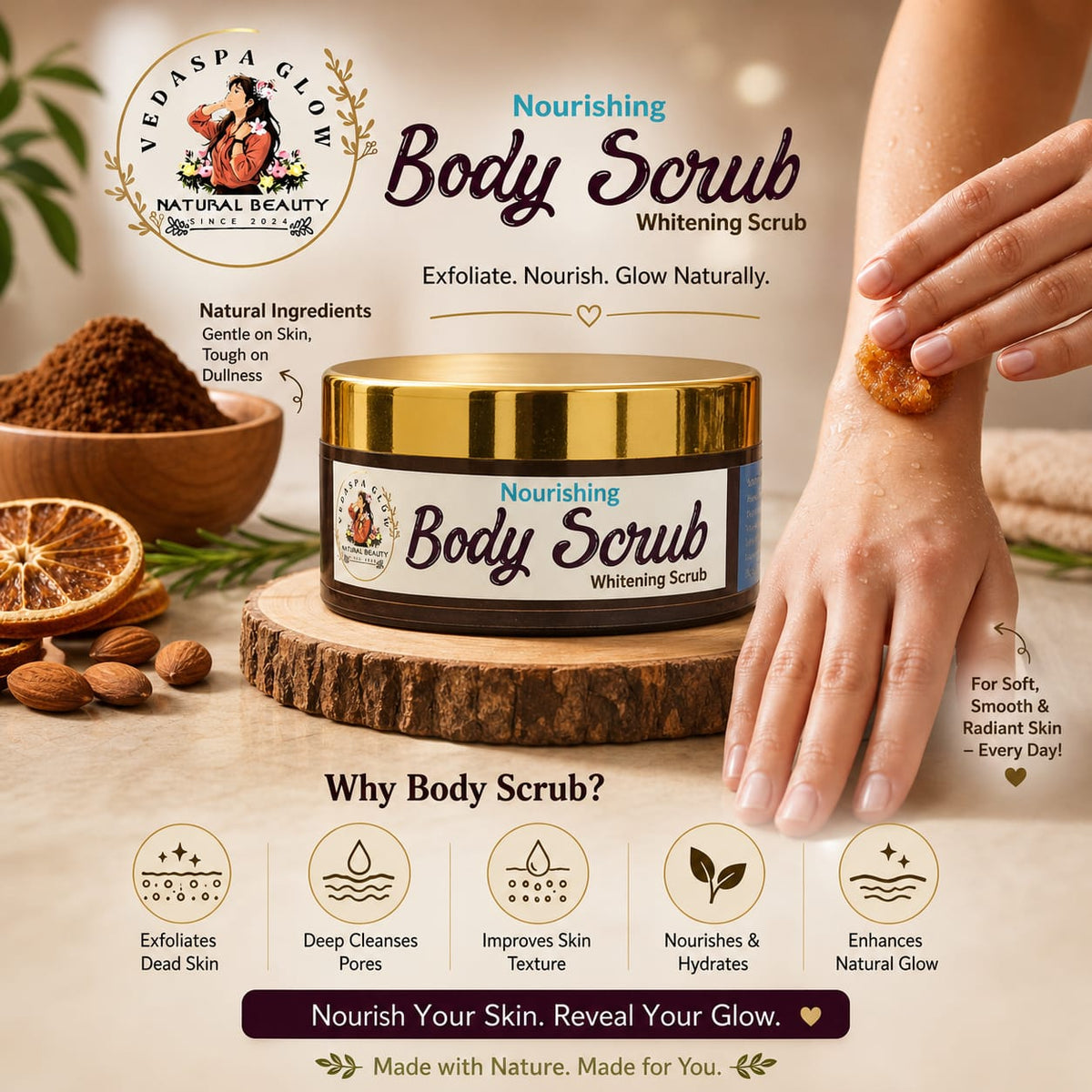 Brightening Body Scrub – 50 gm