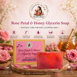 Vedaspa Velvet Bloom – Rose & Jasmine Luxury Bath Soap pack of 3