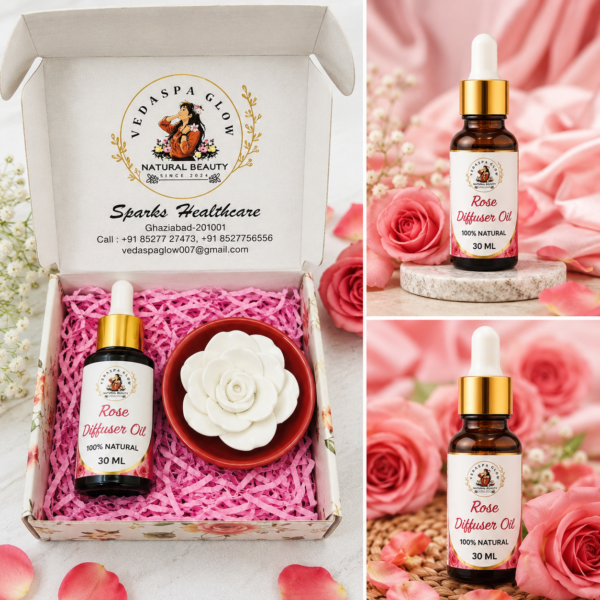 Rose Diffuser Oil With Clay Flower